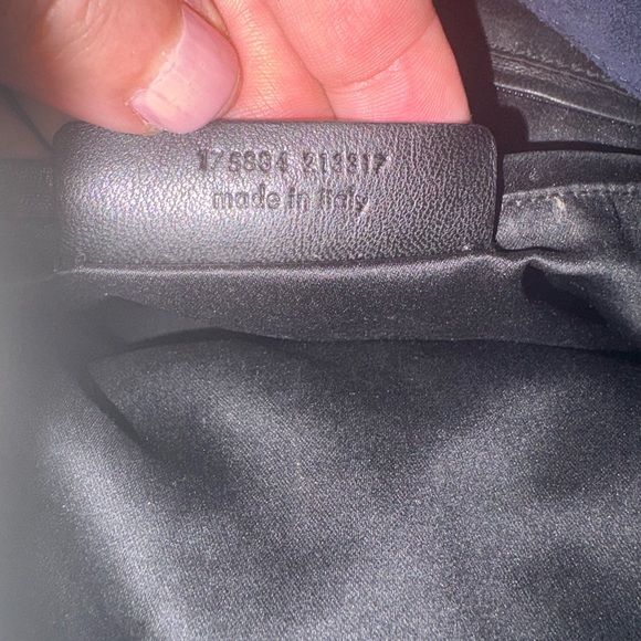 YSL Yves Saint Laurent Downtown Patent Leather Tote Deep Navy Large Bag- - Picture 5 of 7